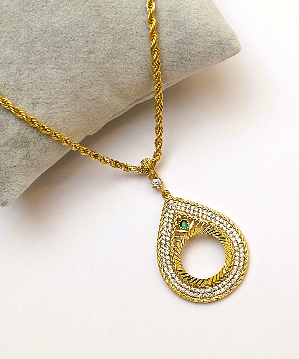 Altın Kaplama Çeyrek Altın Takılan Kolye AB181