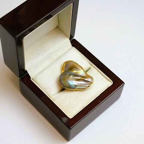 Doğal Barok İnci Yüzük DT35