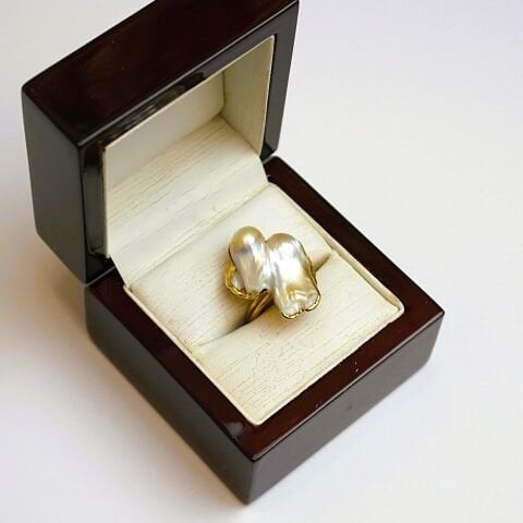 Doğal Barok İnci Yüzük DT36