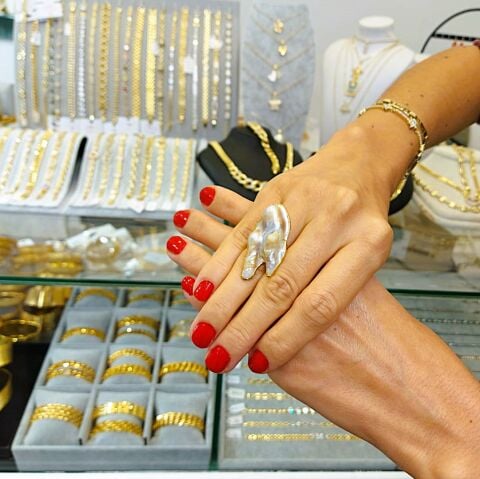 Doğal Barok İnci Yüzük DT40