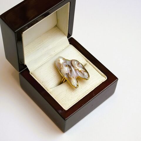 Doğal Barok İnci Yüzük DT41