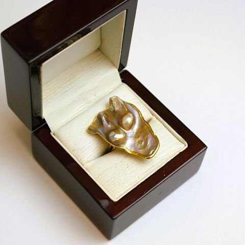 Doğal Barok İnci Yüzük DT43