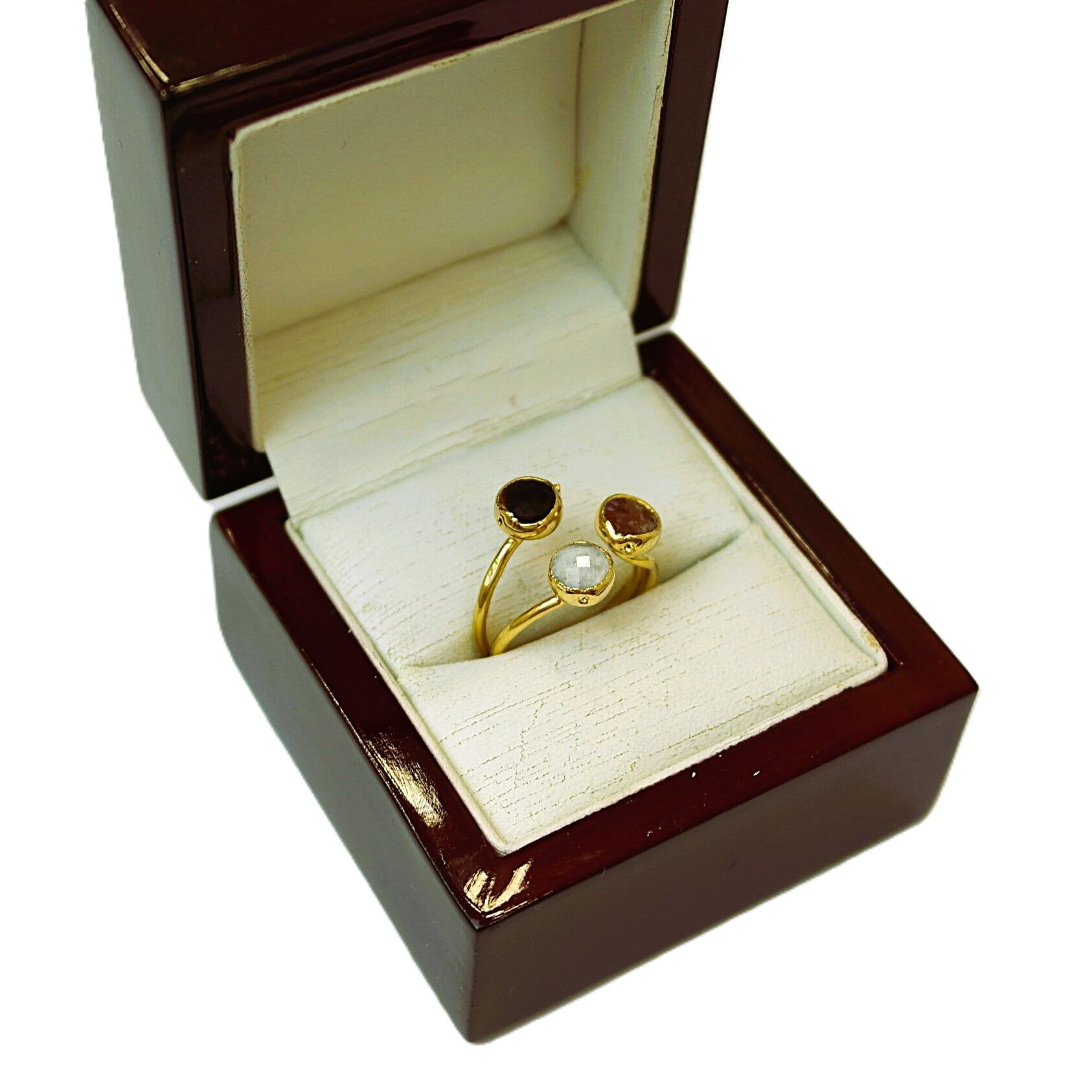 Doğal Taş Altın Kaplama Yüzük DY35