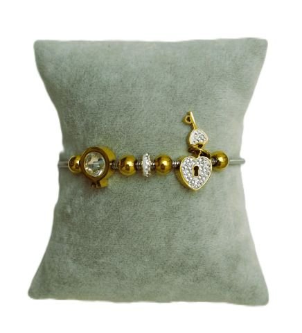 Kalp Anahtar Charm Çelik Bileklik TCH23