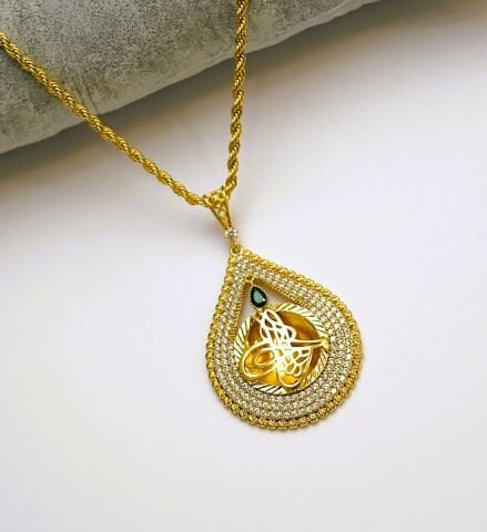 Altın Kaplama Tuğralı Kolye AB183