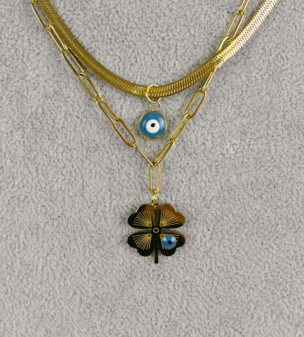 Çelik Kolye Kombini TK038