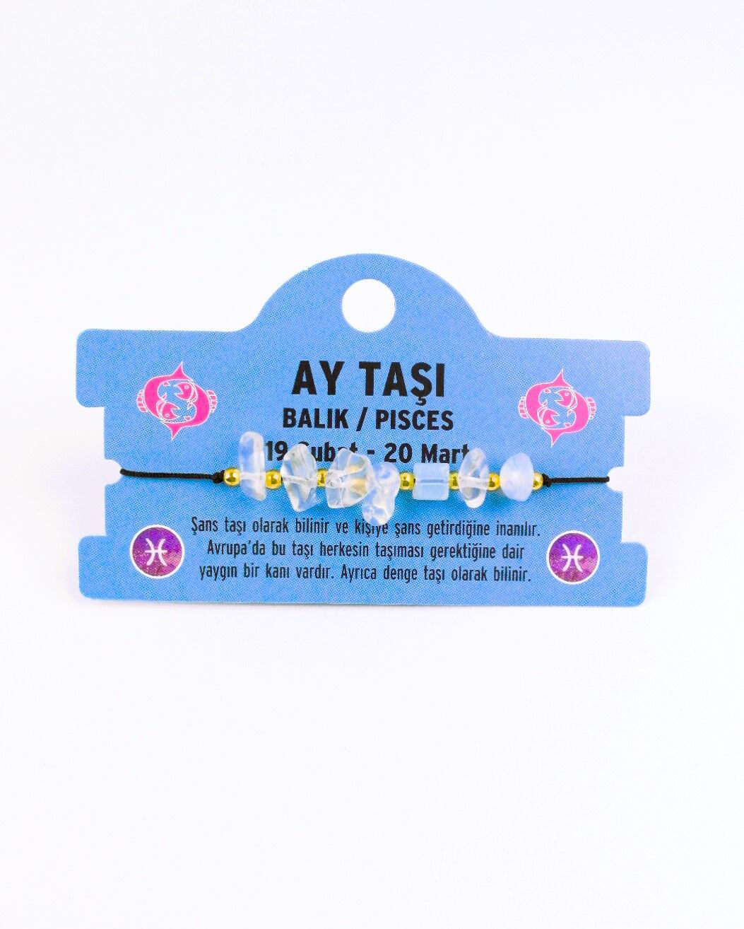 Balık Burcu Ay Taşı Doğal Taş Bileklik DB23
