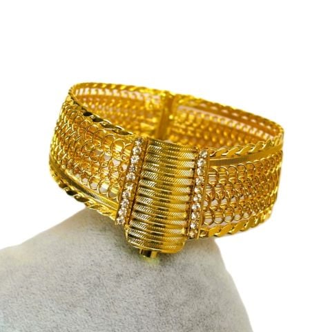 İmitasyon Altın Kaplama Hasır Kelepçe Bilezik AB71