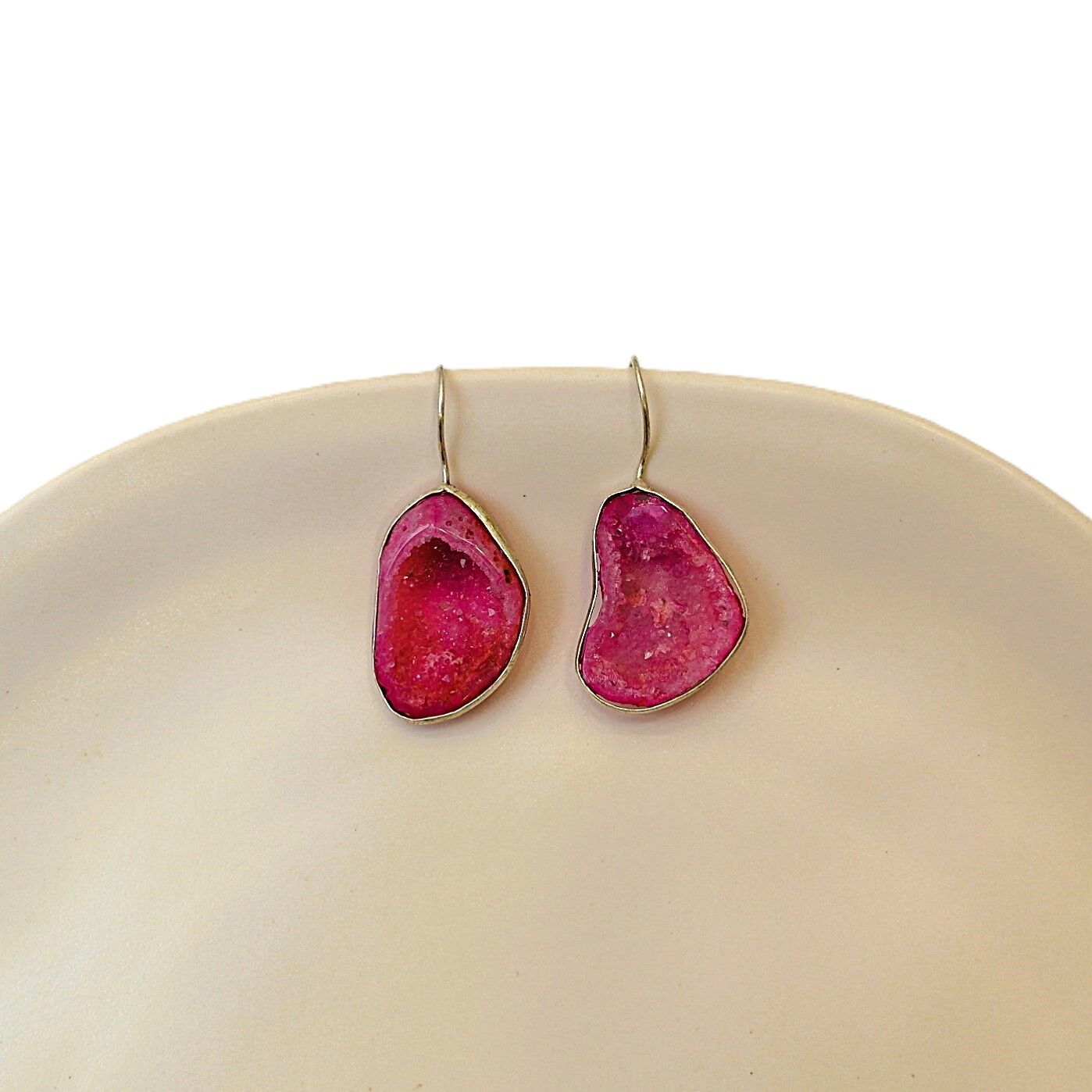 Doğal Taş Akik Gümüş Küpe GK11