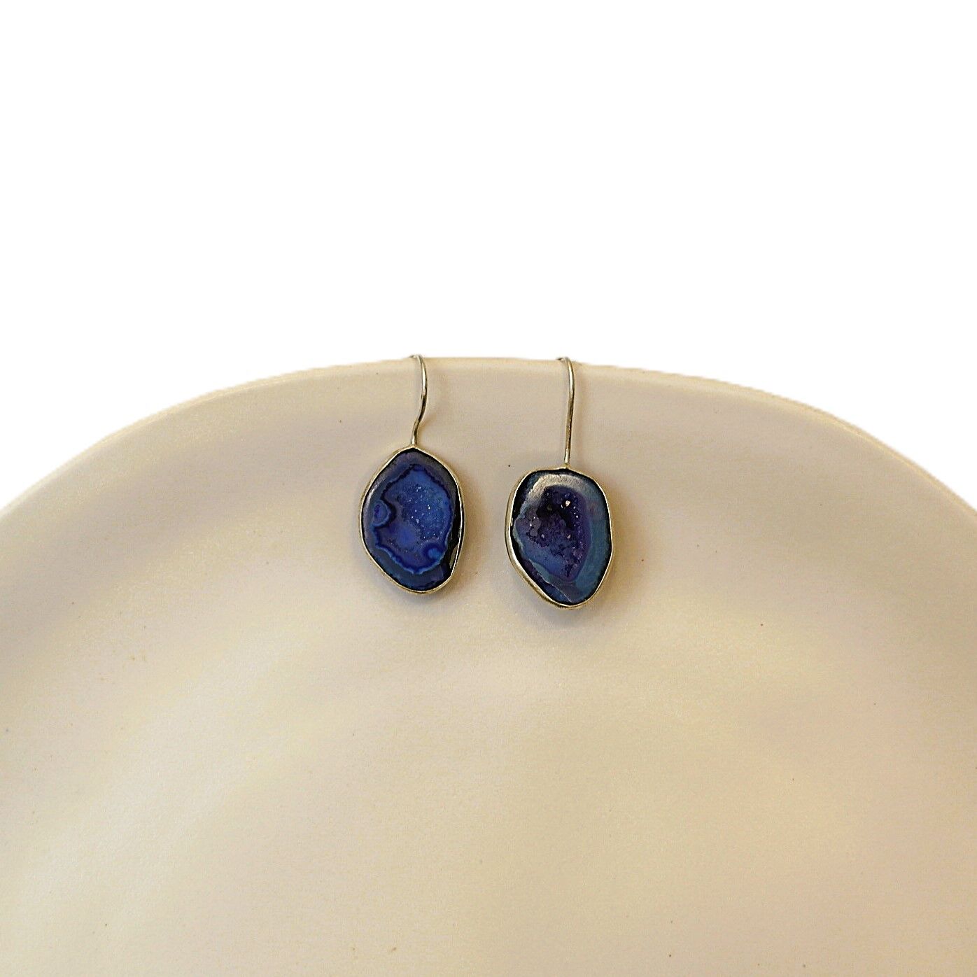 Doğal Taş Akik Gümüş Küpe GK13