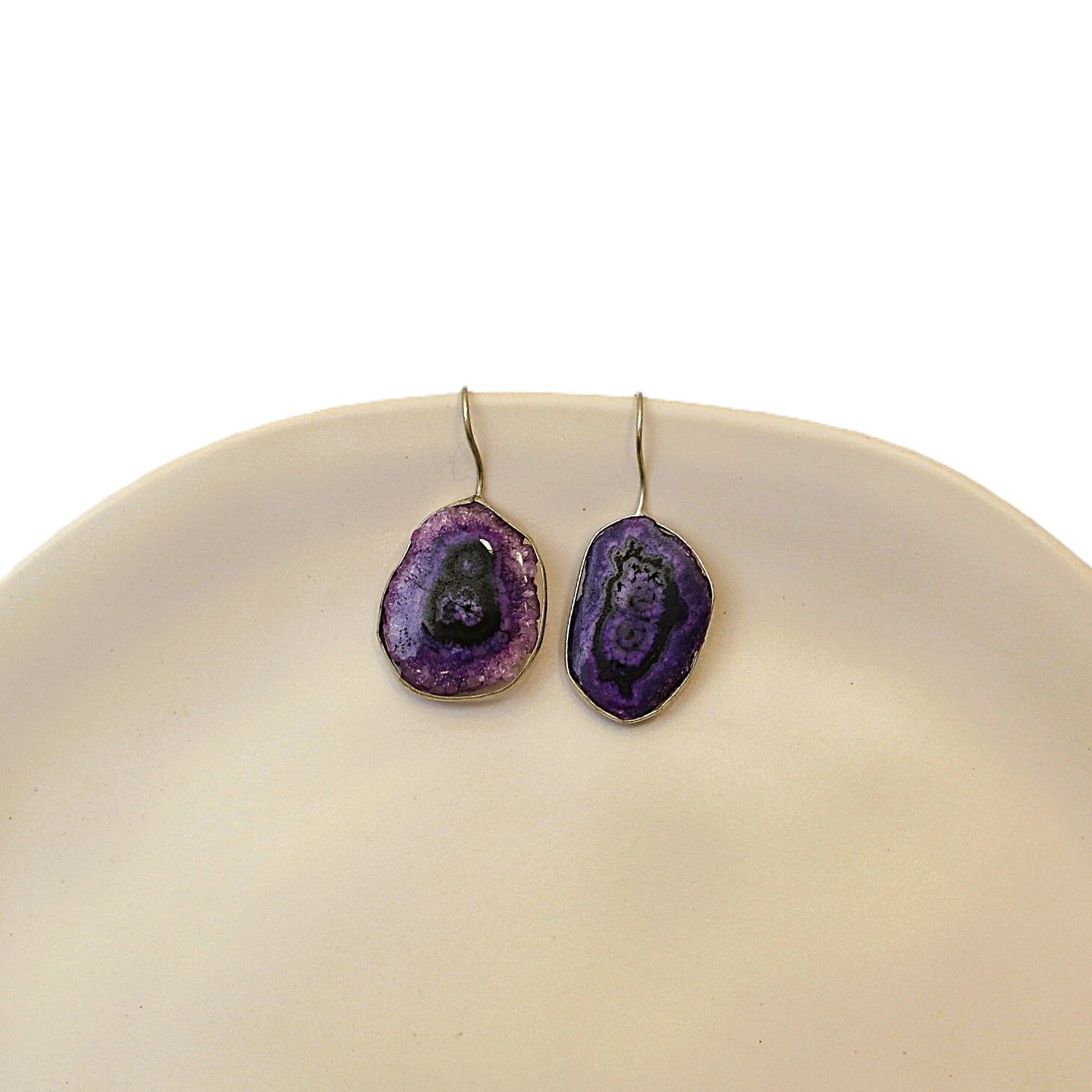 Doğal Taş Akik Gümüş Küpe GK15