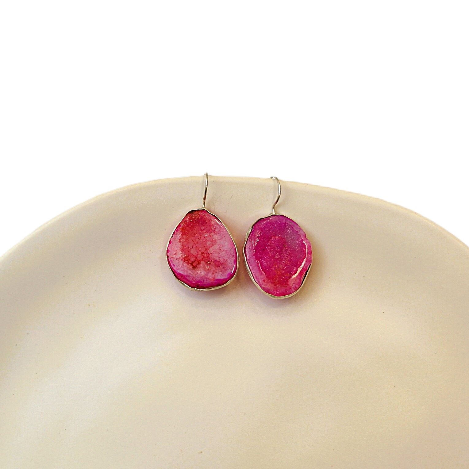 Doğal Taş Akik Gümüş Küpe GK20