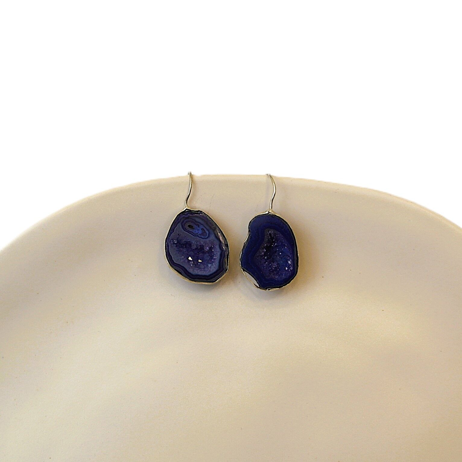 Doğal Taş Akik Gümüş Küpe GK21