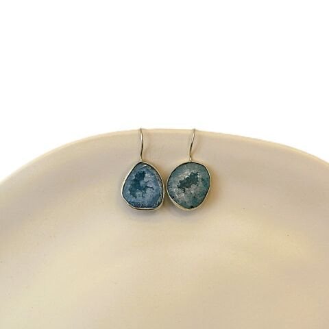 Doğal Taş Akik Gümüş Küpe GK22