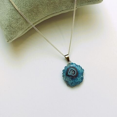 Doğal Taş (Hindistan Akik) Gümüş Kolye GK23