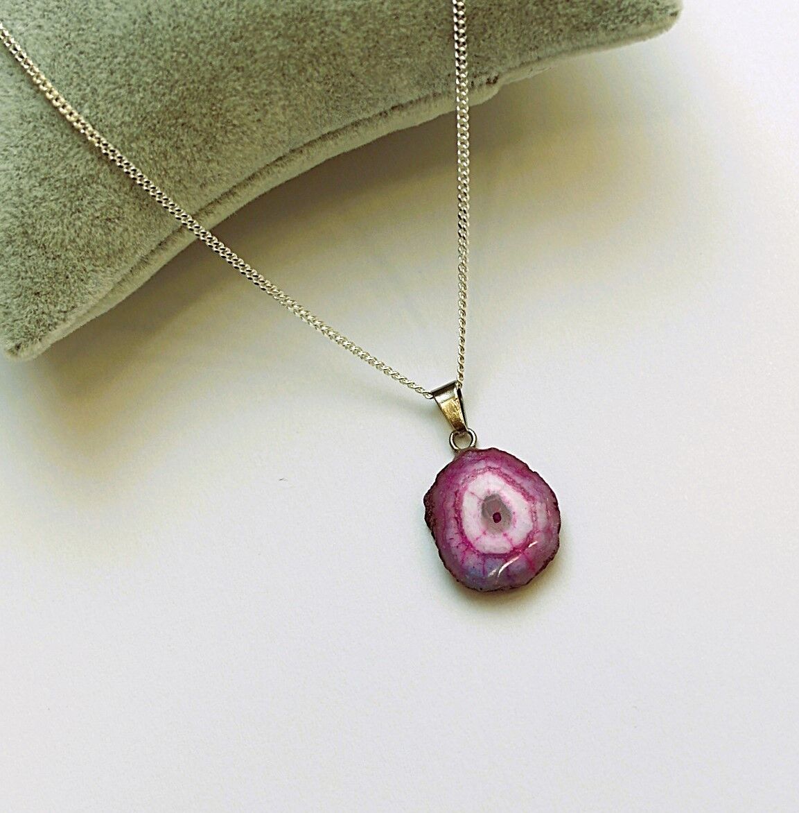 Doğal Taş (Hindistan Akik) Gümüş Kolye GK24