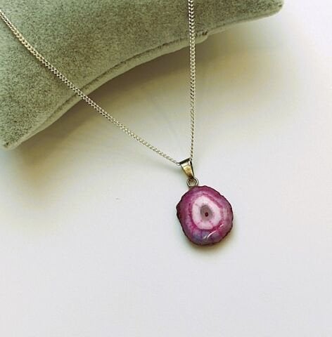 Doğal Taş (Hindistan Akik) Gümüş Kolye GK24