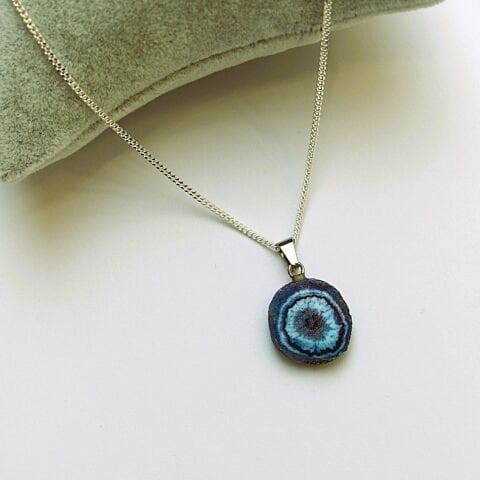 Doğal Taş (Hindistan Akik) Gümüş Kolye GK29