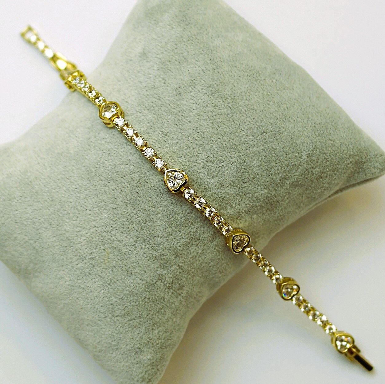 14K Altın Rengi Xuping Kalp Suyolu Bileklik TBL563