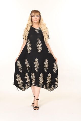 Büyük Beden Asimetrik Elbise PE667