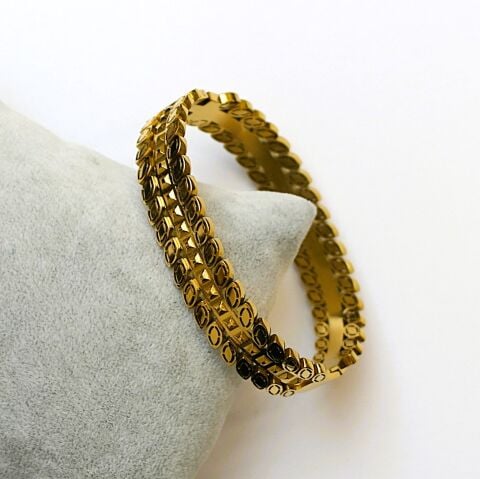 Desenli Çelik Kelepçe Bileklik TBL55