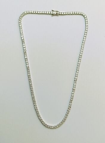 Beyaz Altın Pırlanta Görünüm Dönmeyen Kolye TK333