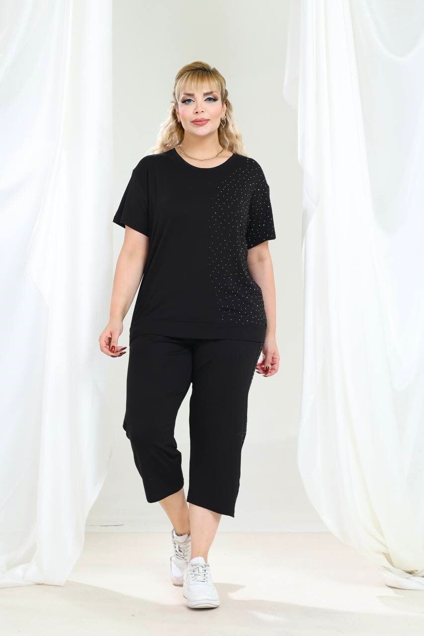 Büyük Beden İkili Takım-Siyah PT01