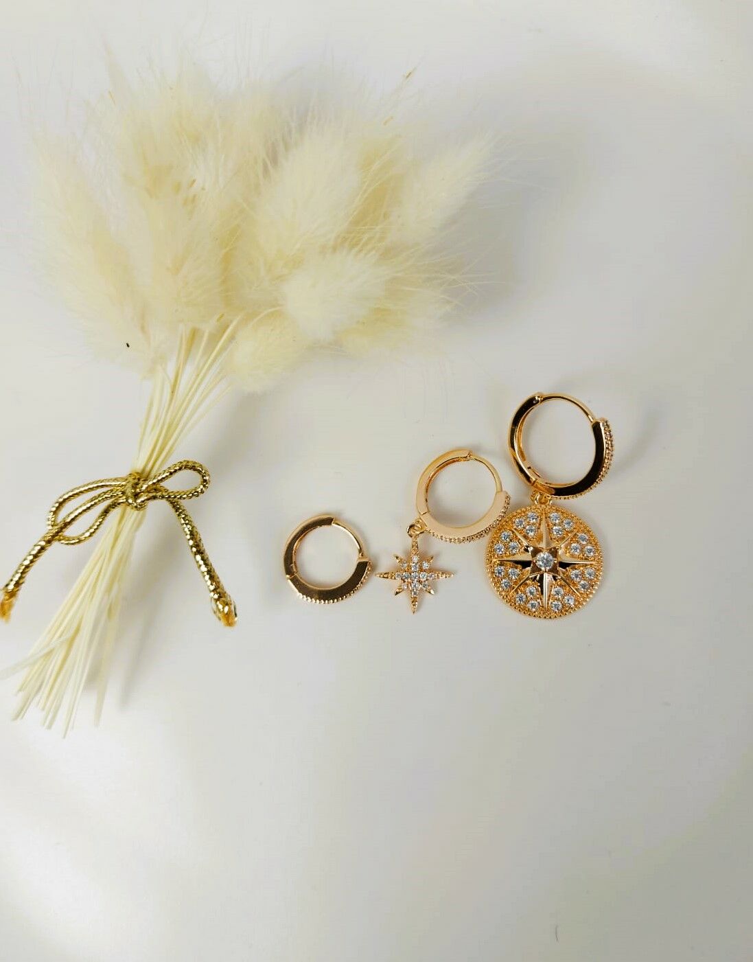 Üçlü Güneş Çelik Küpe ÇK36