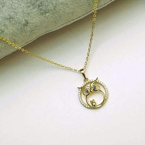 14K Rengi Xuping Baykuş Kolye TK344