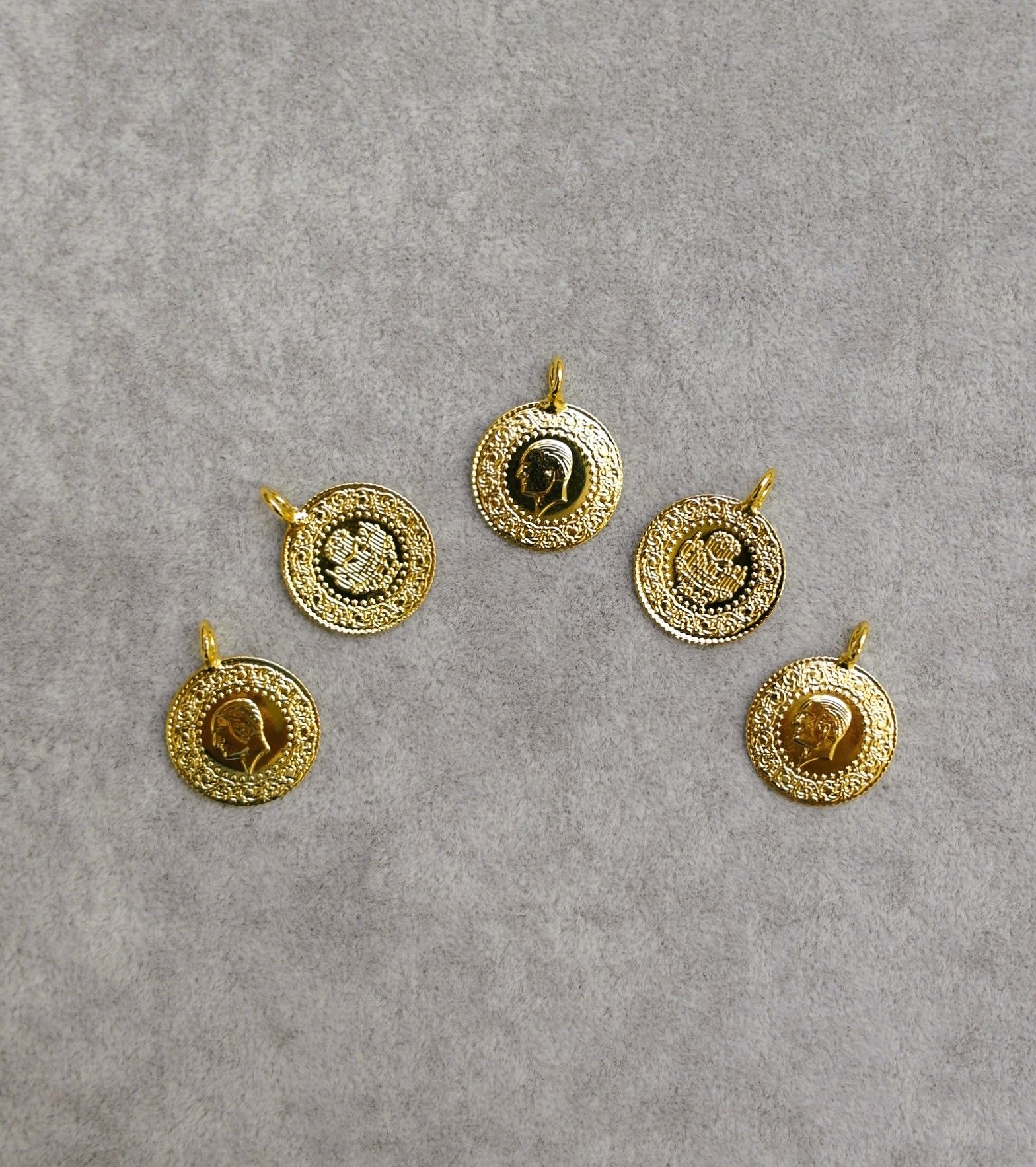 Altın Kaplama Çeyrek Altın 5 Adet ZİY05