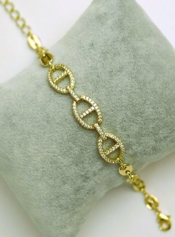 14 Ayar Altın Rengi Bileklik TBL375