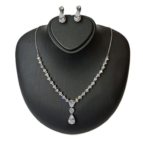 Pırlanta Model Zirkon Taşlı Set ZS03