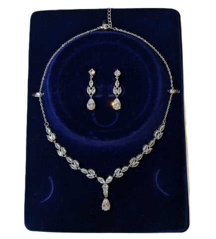 Pırlanta Model Zirkon Taşlı Set ZS05