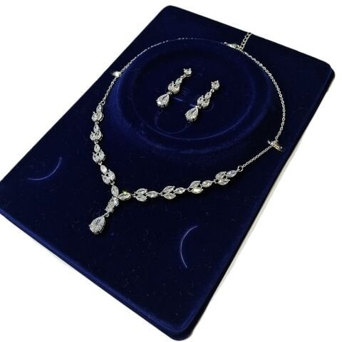 Pırlanta Model Zirkon Taşlı Set ZS05
