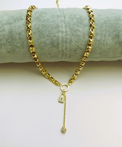 14 Ayar Altın Renginde Kolye TK192