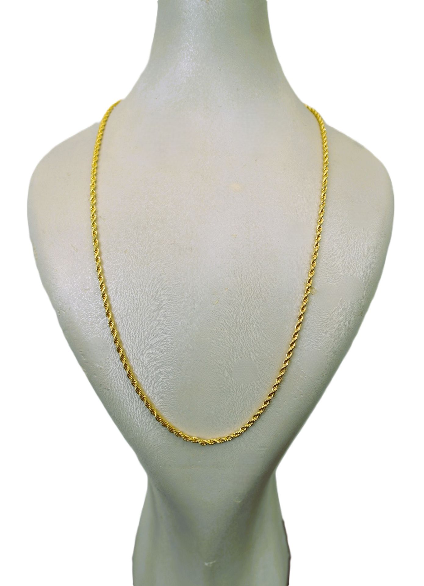 22 Ayar Altın Kaplama Burgu Zincir Kolye AB98