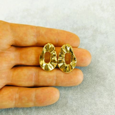 14 Ayar Altın Rengi Küpe ÇK114