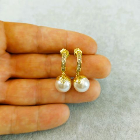 14 Ayar Altın Rengi Küpe ÇK117