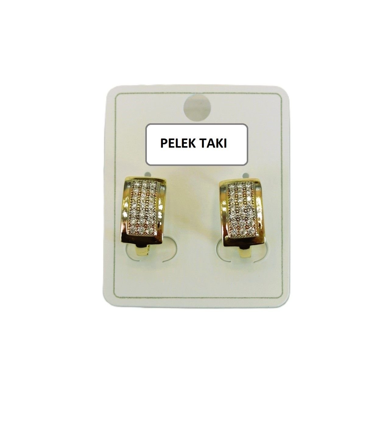 14 Ayar Altın Rengi Taşlı Küpe ÇK123