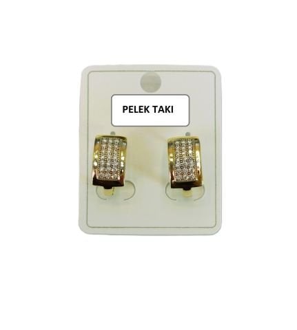 14 Ayar Altın Rengi Taşlı Küpe ÇK123