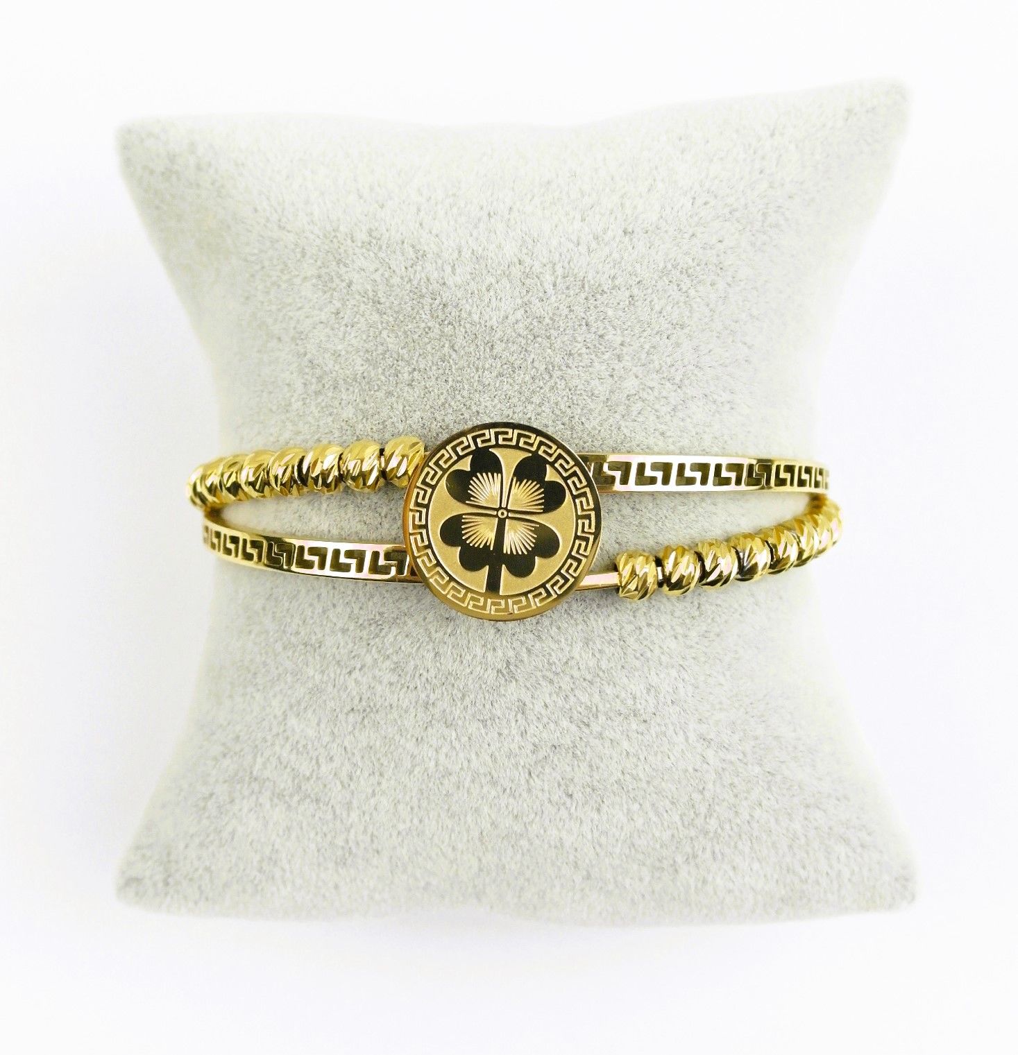 Yonca Topçuk Çelik Kelepçe Bileklik TBL75