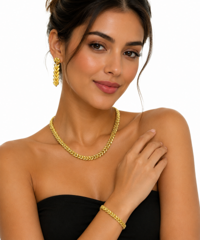 22 Ayar Altın Kaplama Set AB241