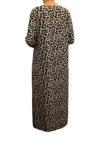 Büyük Beden Leopar Desen Elbise PE651