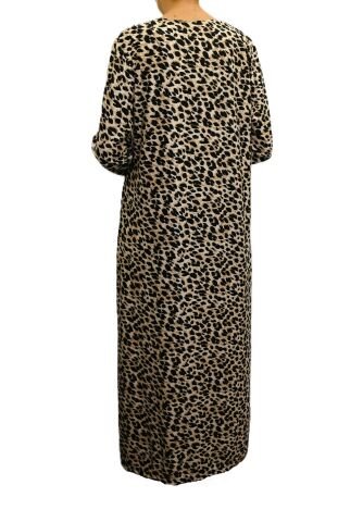 Büyük Beden Leopar Desen Elbise PE651