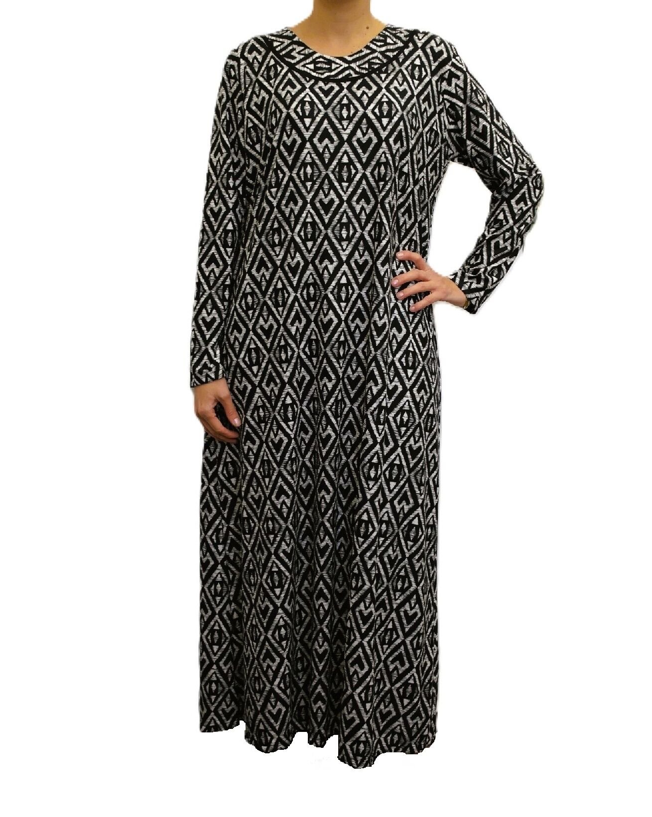 Büyük Beden Desenli Elbise PE652