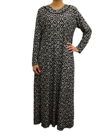 Büyük Beden Desenli Elbise PE652