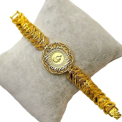 İmitasyon Altın Kaplama Çeyrek Altınlı Bileklik AB204