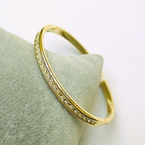 Vip Zirkon Taşlı Altın Kaplama Bileklik TBL584