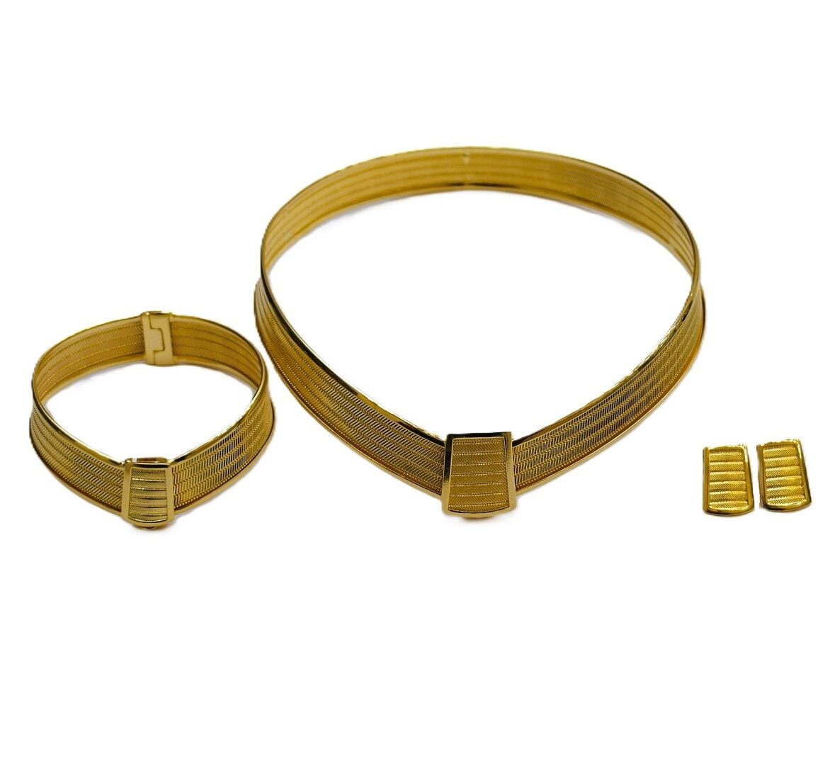 22 Ayar Altın Kaplama Hasır Set AB210