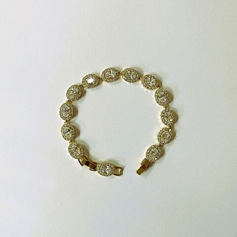 14K Altın Rengi Kristal Taşlı Xuping Bileklik TBL430